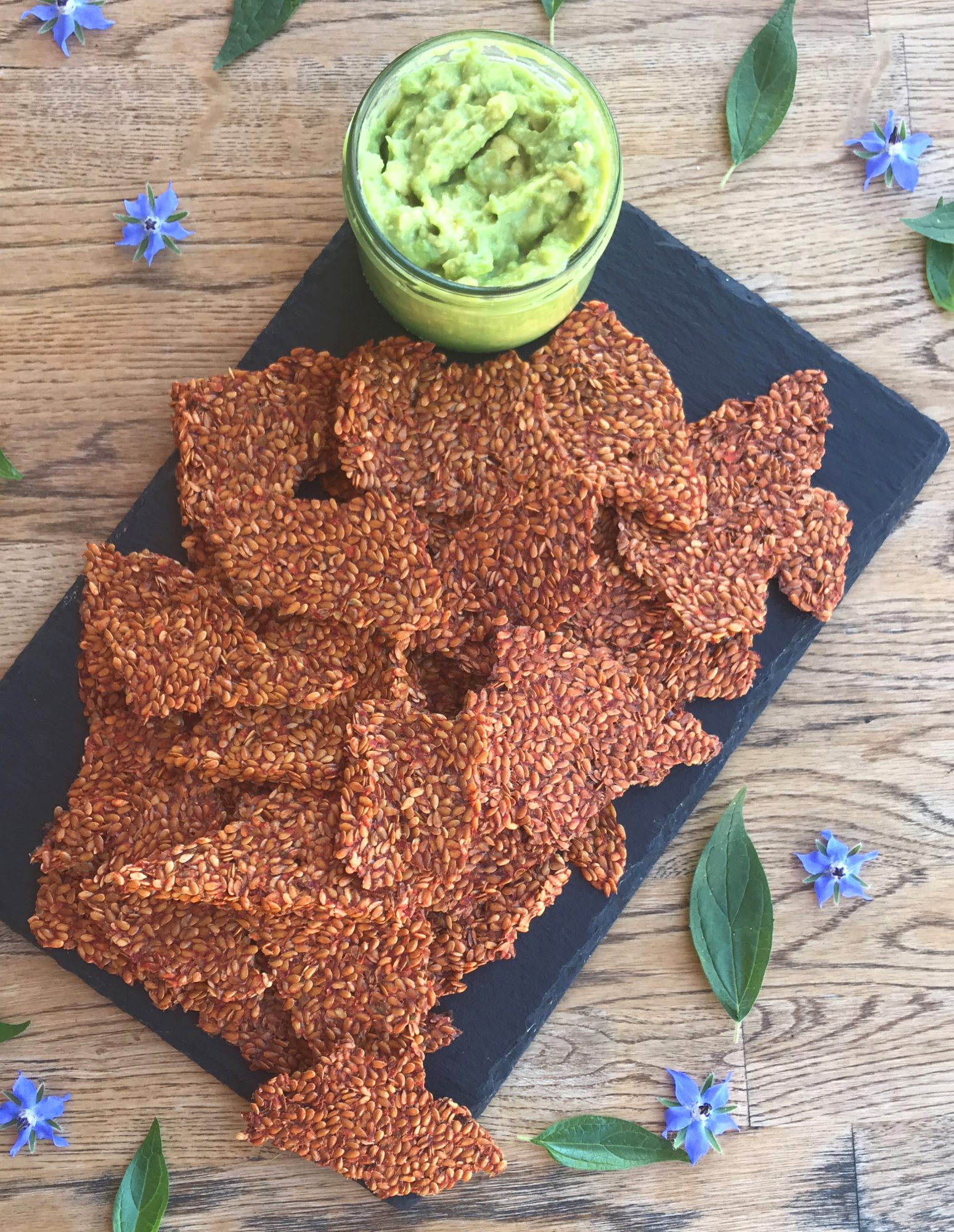 Crackers de Pimiento Rojo y Semillas de Lino