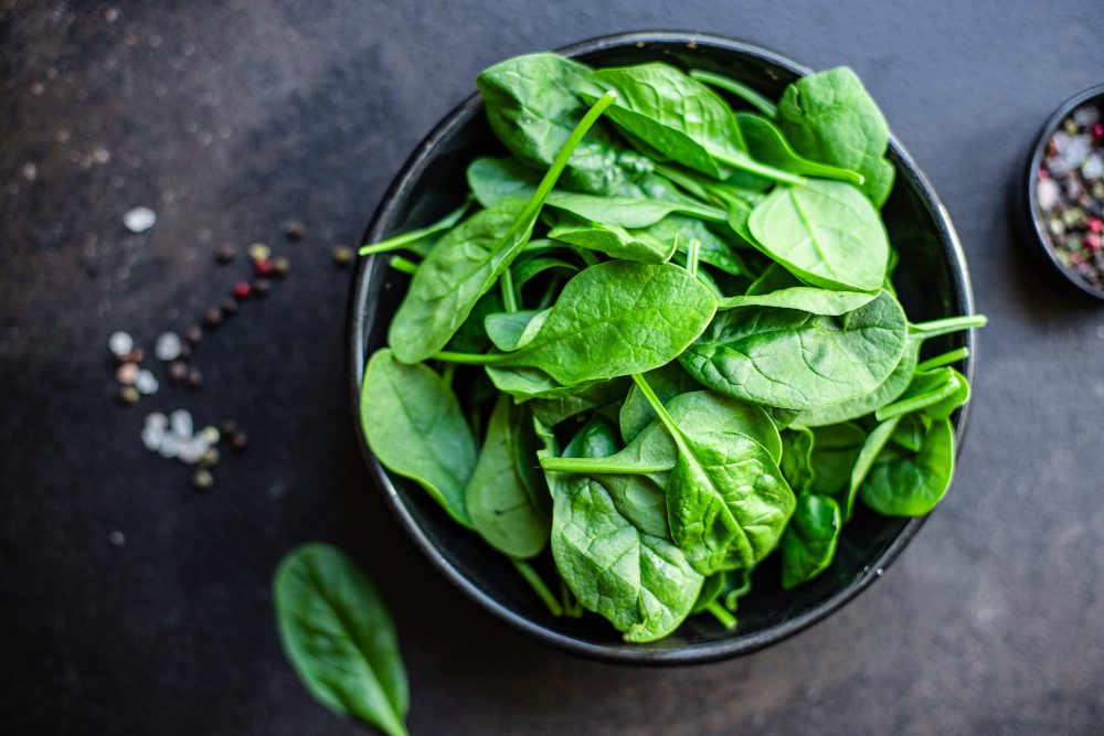 Espinaca con pesticidas